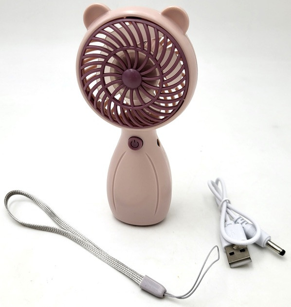 Вентилятор ручной аккумуляторный Handy Mini Fan JX-998 с ручкой d 6 см Розовый (ML-04462) - фото 3 Вентилятор ручной аккумуляторный Handy Mini Fan JX-998 с ручкой d 6 см Розовый (ML-04462) - фото 3