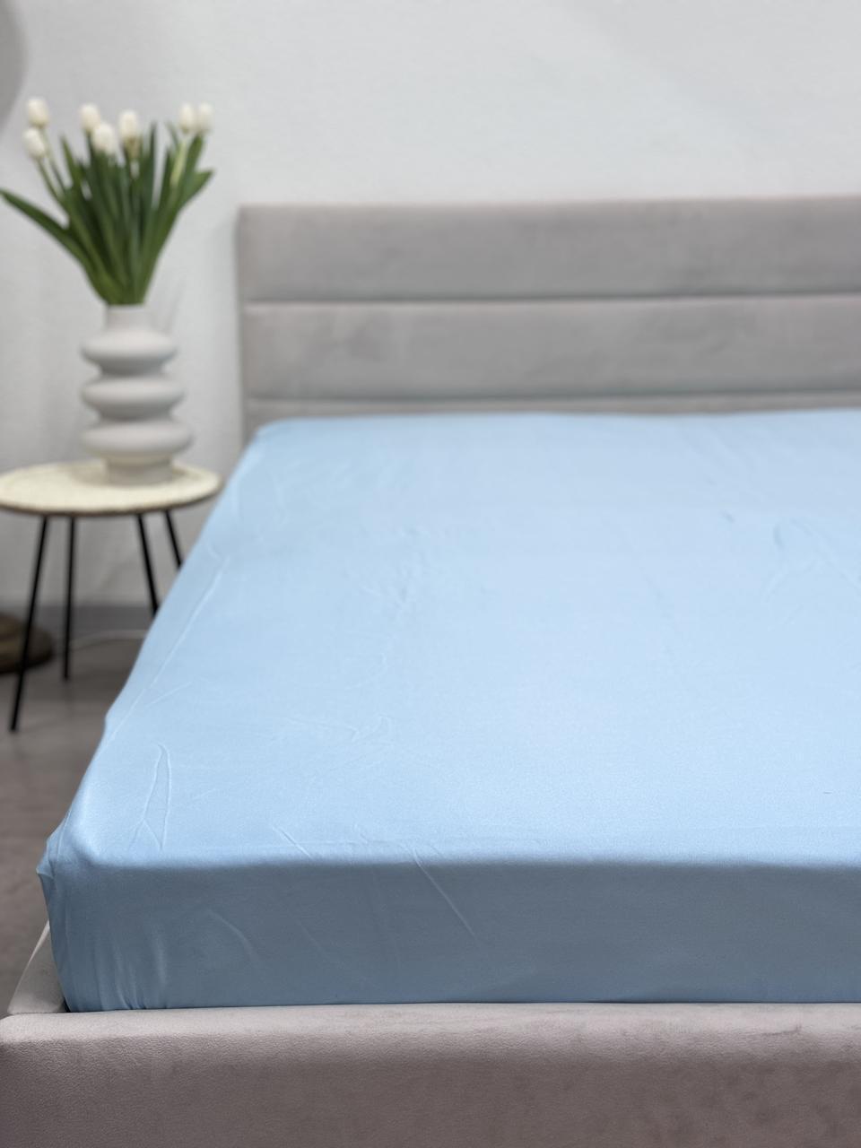 Простынь на резинке Ecotton 160х200 см Blue (24563)