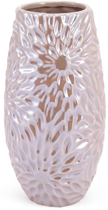 Ваза керамическая Астра кружевная 23 см Песочный перламутр (BD-733-191)