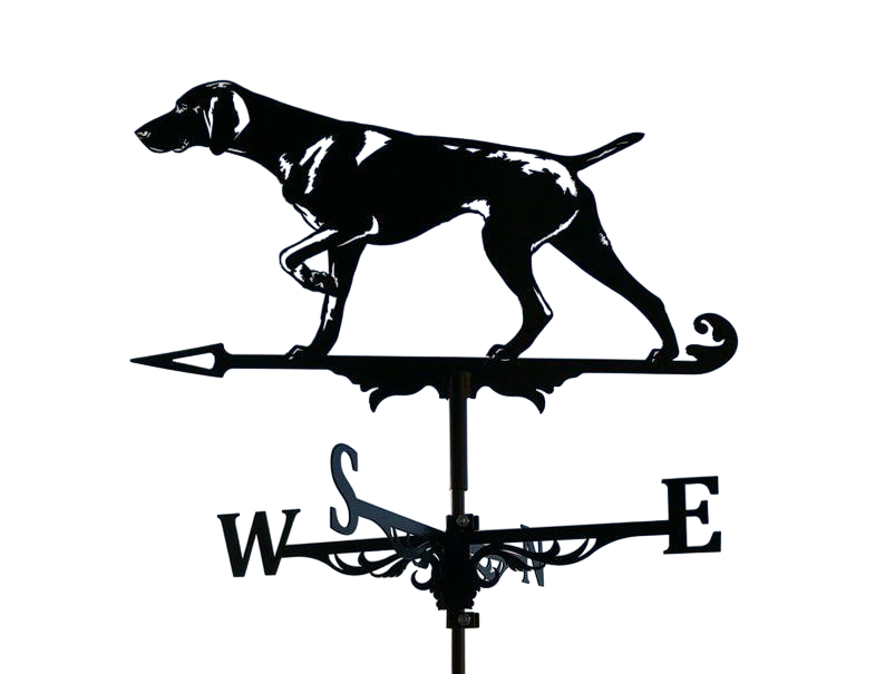 Флюгер на крышу маленький Собака немецкая короткошерстая легавая с коротким хвостом на беседку, 65x45 см (1092369)