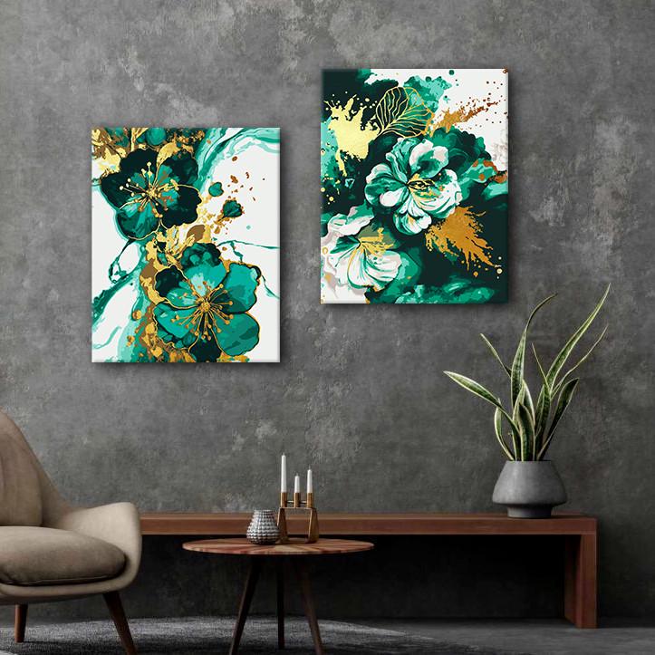 Набор картин по номерам с поталью Riviera Blanca Изысканые цветы 2 шт. (ITR-100) Набор картин по номерам с поталью Riviera Blanca Изысканые цветы 2 шт. (ITR-100)