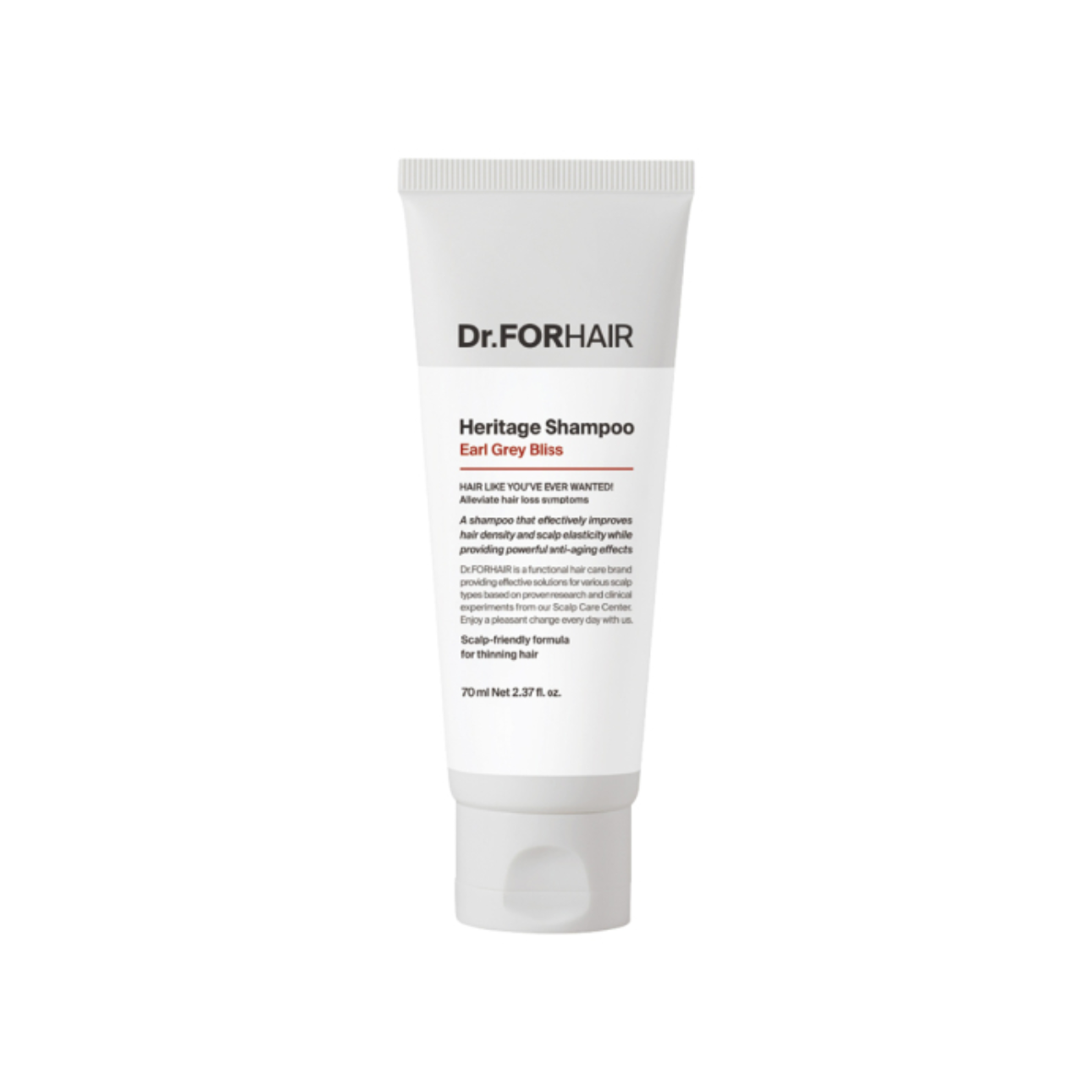 Шампунь антивіковий Dr.FORHAIR Heritage Shampoo Earl Grey Bliss для ослабленої шкіри голови та тонкого волосся 70 мл (8809669502984)
