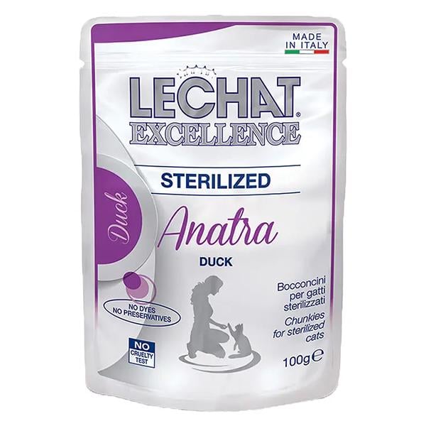 Корм для кошек Monge LCE Cat Wet Sterilised утка 0,1 кг (27260476)