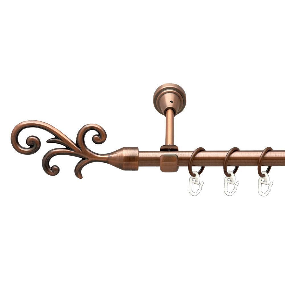 Карниз металевий Orvit Фала однорядний відкритий/гладка труба/кільце металеве Мідь 16 мм 300 см (00-00019467) - фото 1 Карниз металевий Orvit Фала однорядний відкритий/гладка труба/кільце металеве Мідь 16 мм 300 см (00-00019467) - фото 1