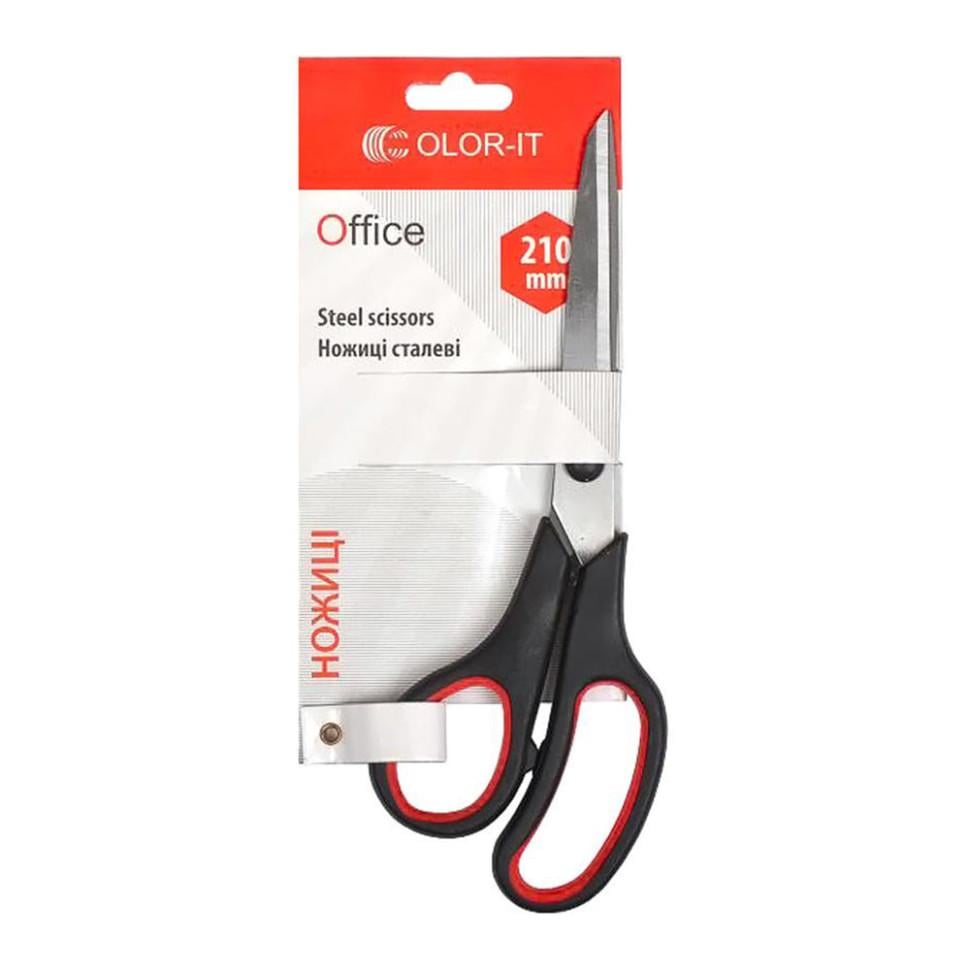 Канцелярские ножницы Color-it №8.5 Scissors C 21 см Черно-красный (SC-403-B-6)