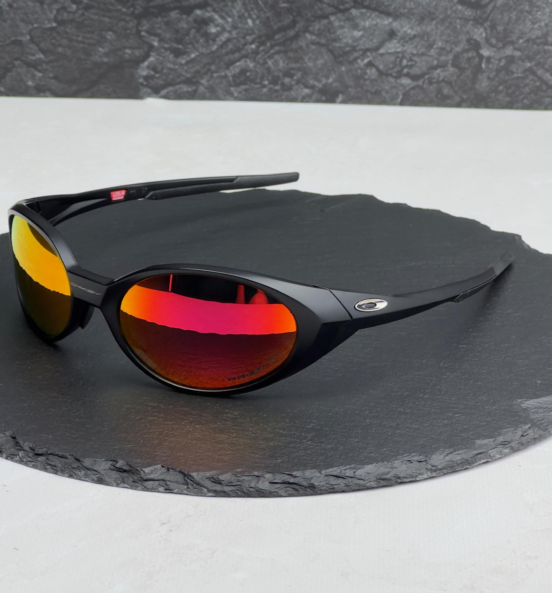 Солнцезащитные очки Oakley Eye Jacket Redux овальные с линзой Prizm Ruby поляризация мужские Черный