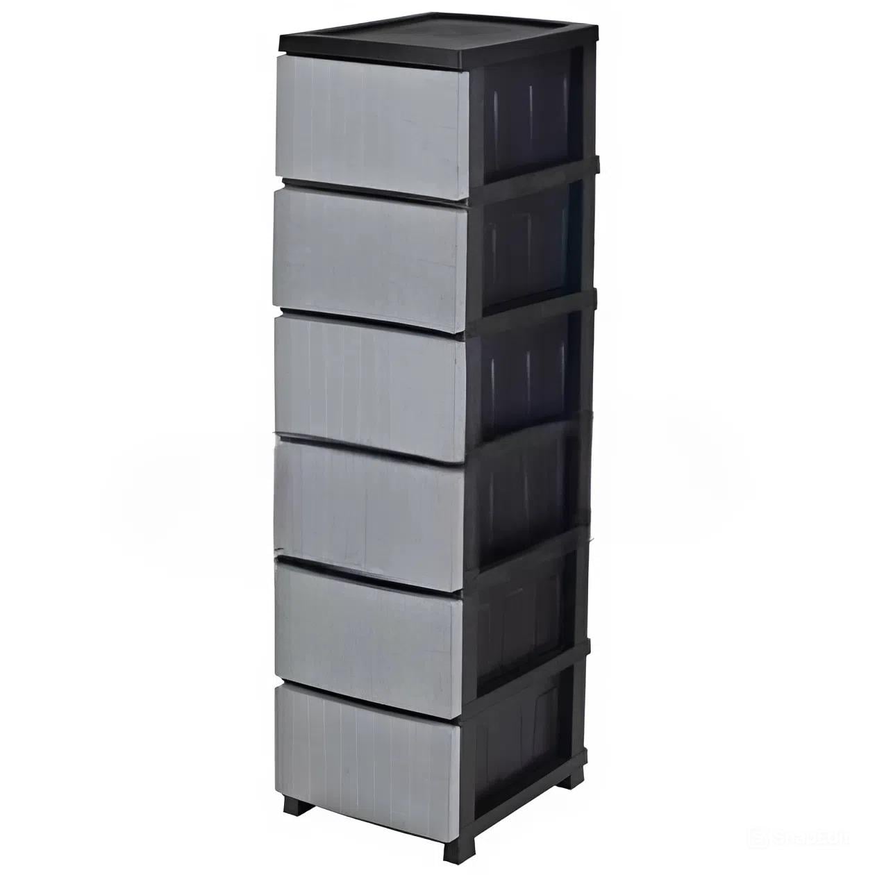 Комод пластиковый RIO 6 ящиков Grey (8-12-10490)