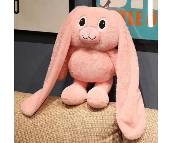 М'яка іграшка подушка Заєць-Тянучка рухомі вушка 80 см Рожевий (ftlx-1032) - фото 5 М'яка іграшка подушка Заєць-Тянучка рухомі вушка 80 см Рожевий (ftlx-1032) - фото 5