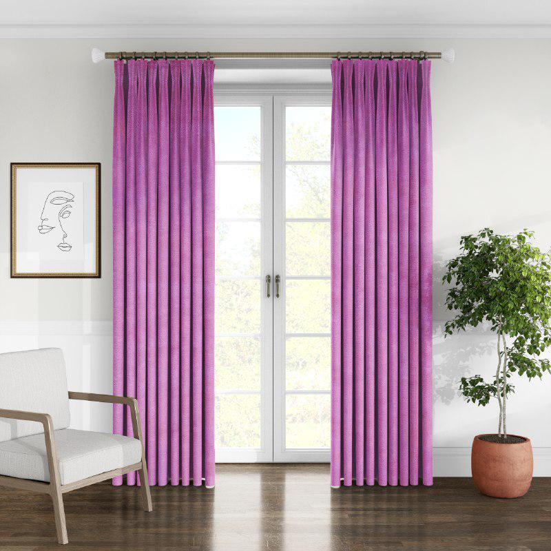 Штора микровелюр на тесьме 6 см 150х270 см Розовый