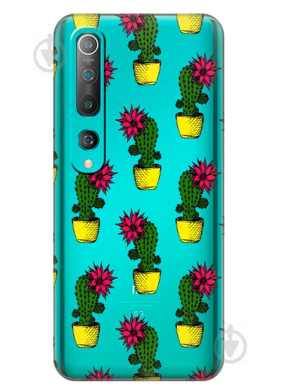 Прозрачный силиконовый чехол iSwag для Xiaomi Mi 10 Кактусы (KS2628) Прозрачный силиконовый чехол iSwag для Xiaomi Mi 10 Кактусы (KS2628)