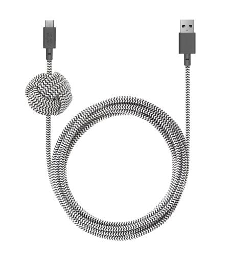 Кабель Native Union Night USB-A to USB-C 3 м Zebra (NCABLE-KV-AC-ZEB)