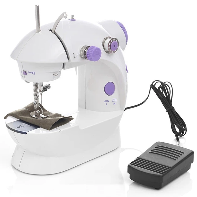 Швейная машинка Mini Sewing Machine от сети и батареек/педаль ножная и 4 катушки 17х10х19 см Белый (29895963) Швейная машинка Mini Sewing Machine от сети и батареек/педаль ножная и 4 катушки 17х10х19 см Белый (29895963)