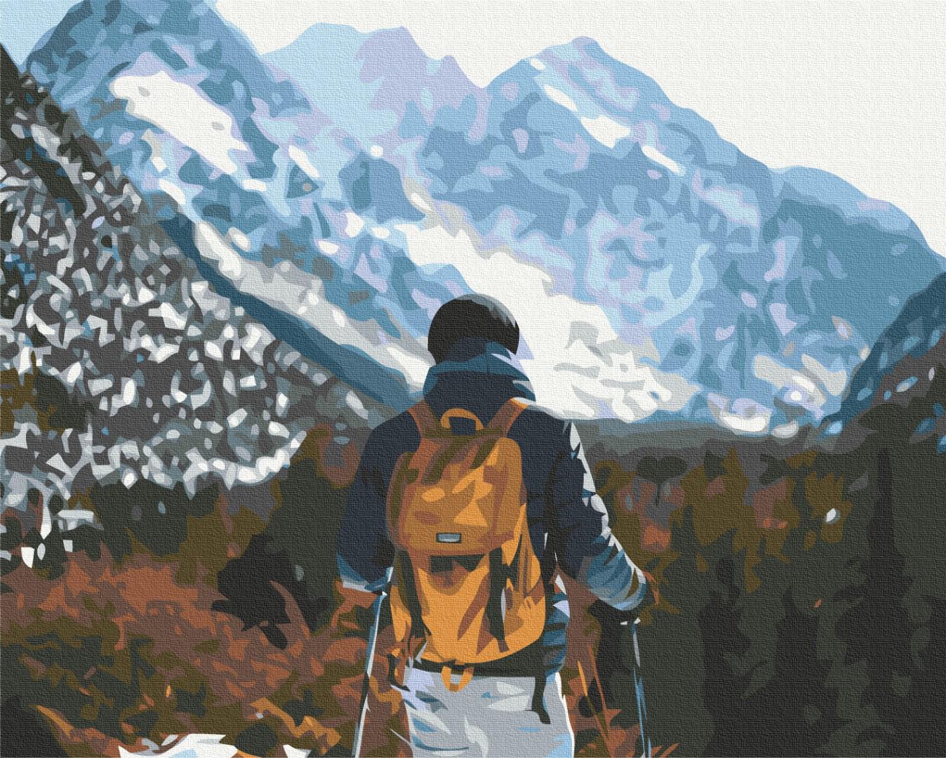 Картина по номерам Brushme Путешественник в горах 48x60 см (BS52536L)