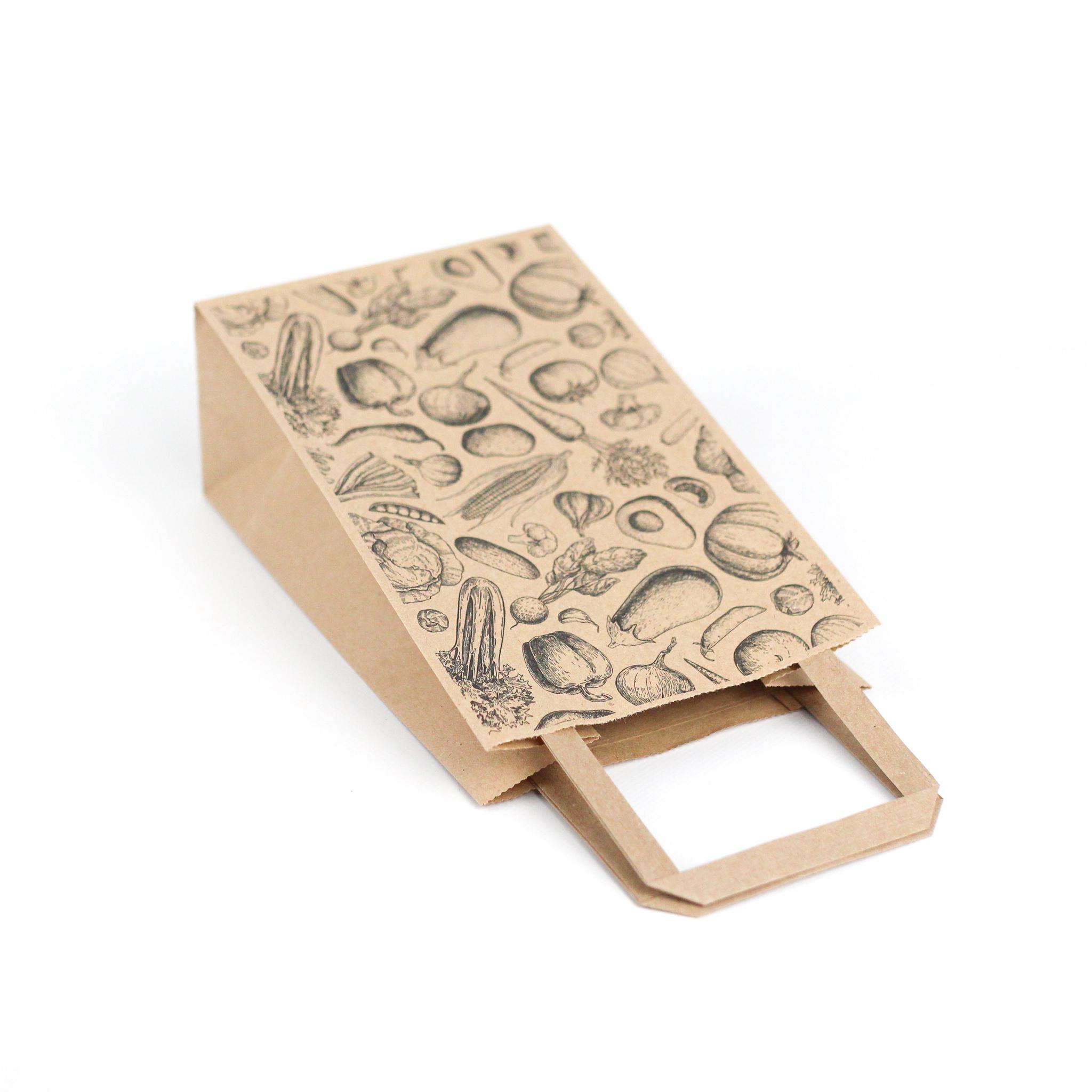 Пакет подарунковий з принтом Продукти 150х90х240 мм 20 шт. Коричневий - фото 3 Пакет подарунковий з принтом Продукти 150х90х240 мм 20 шт. Коричневий - фото 3