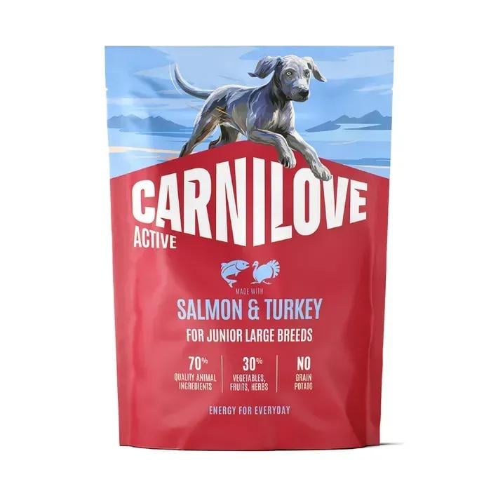 Корм сухий Carnilove Active Salmon & Turkey Junior Large Breed для молодих собак великих порід лосось та індичка 1,5 кг (173700)