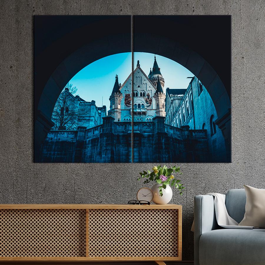 Настенний декор Романтический замок Нойшванштайн 71x51 см (A605-2)