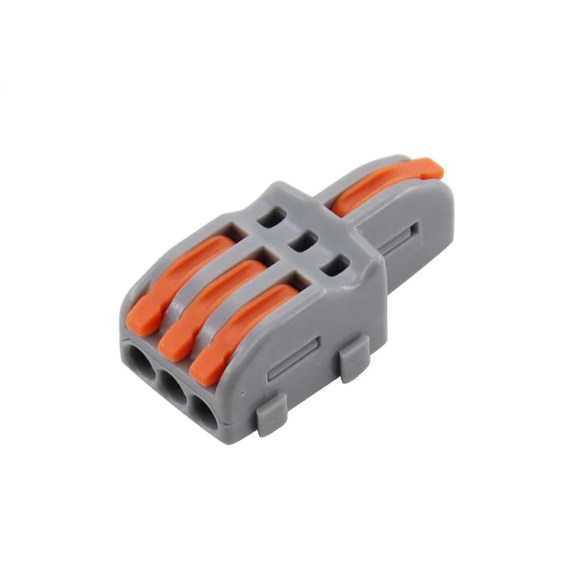 Клемма проходная Tactix 0,08-4 мм2 32А 1-3 наборная 39х18х14,5 мм Оранжевый (F13)