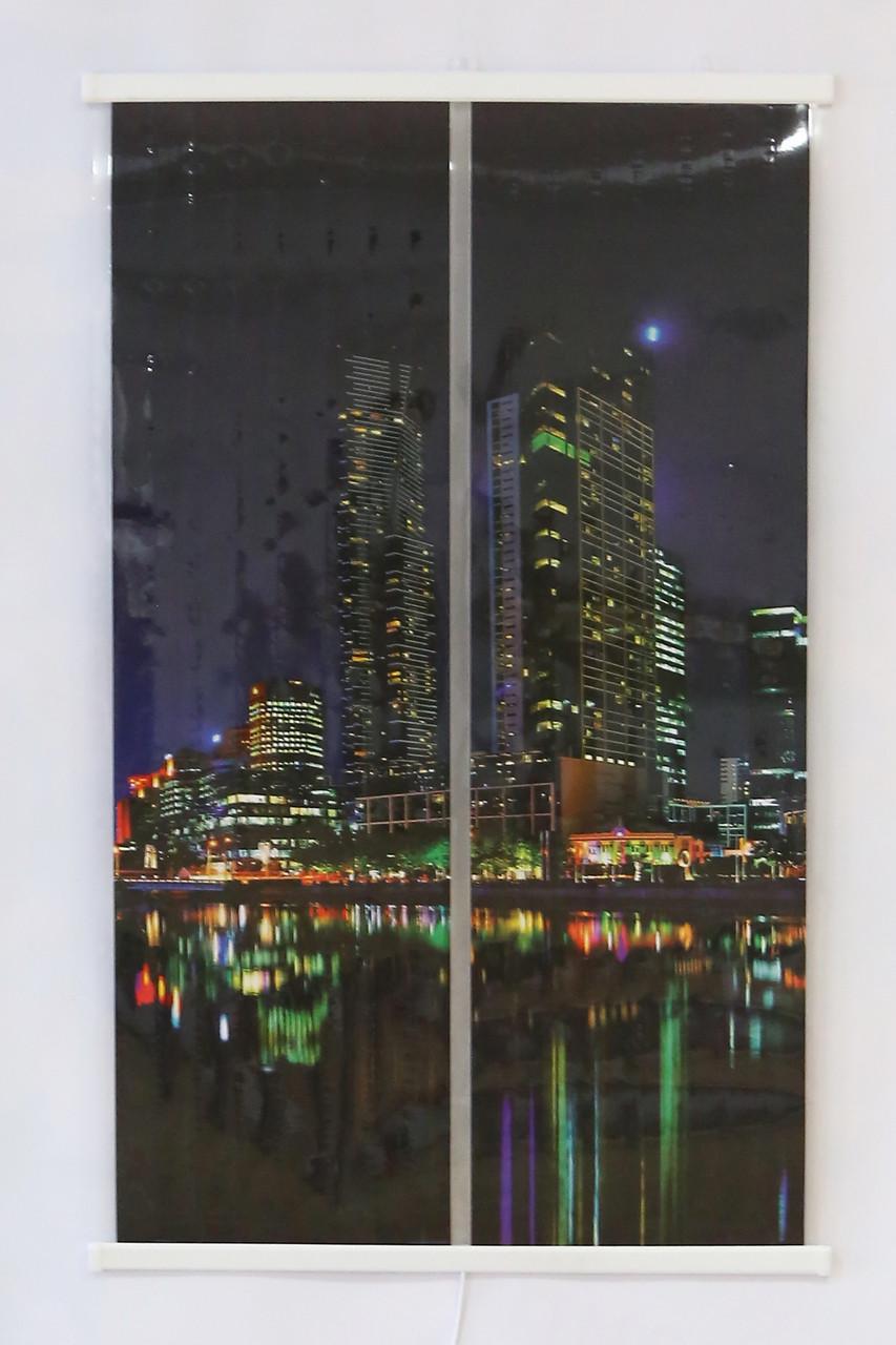 Інфрачервоний обігрівач електричний картина настінна плівкова Хмарочоси 100х63 (wkr-20003) - фото 3