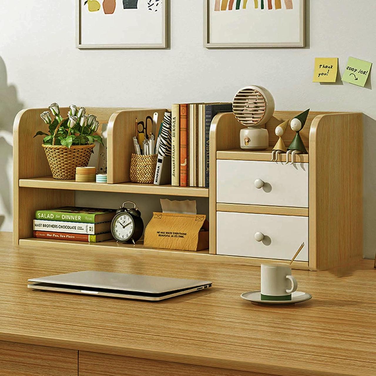 Полка-надстройка настольная из дерева Шенелия тектона-зефир (АКД-02222420)