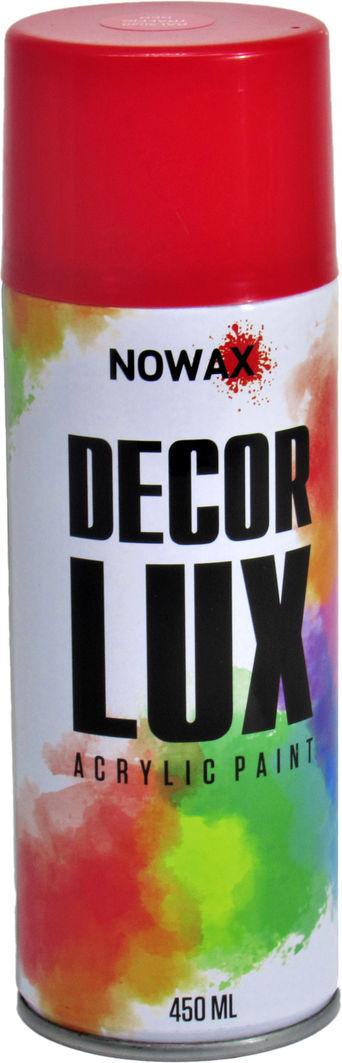 Краска-спрей Nowax Decor Lux 450 мл RAL 3020 Красный (NX48022 3020)