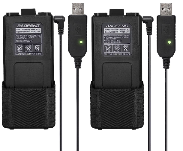 Кабель зарядки аккумуляторов для рации Baofeng UV-5R/5RA/5RB (CH-USB-BL5L) - фото 2