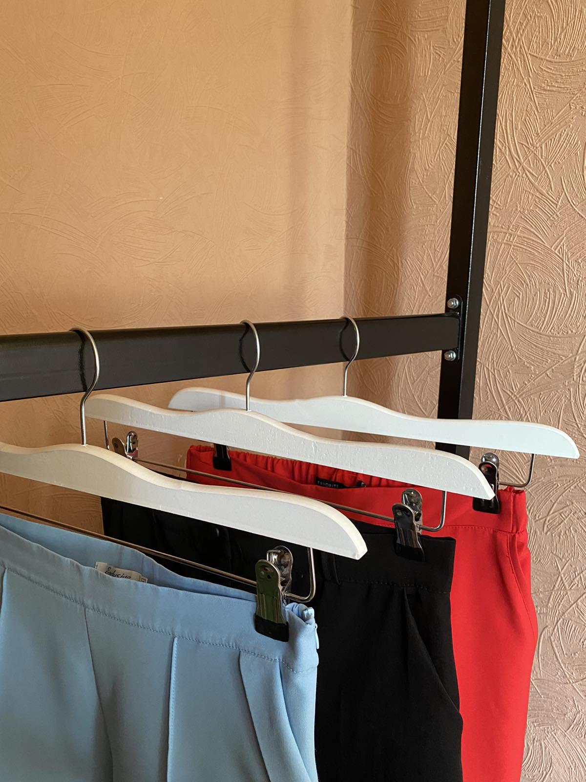 Вешалка костюмная с прищепками 41 см Белый - фото 2 Вешалка костюмная с прищепками 41 см Белый - фото 2