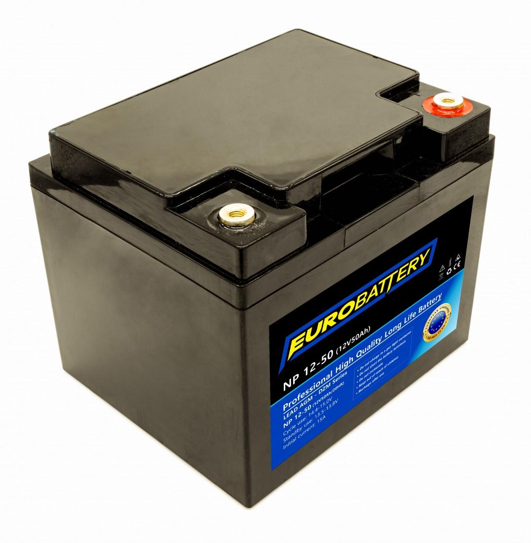 Аккумулятор для ИБП EuroBattery AGM NP 12-50 DZM 12V 50Ач (849) - фото 1