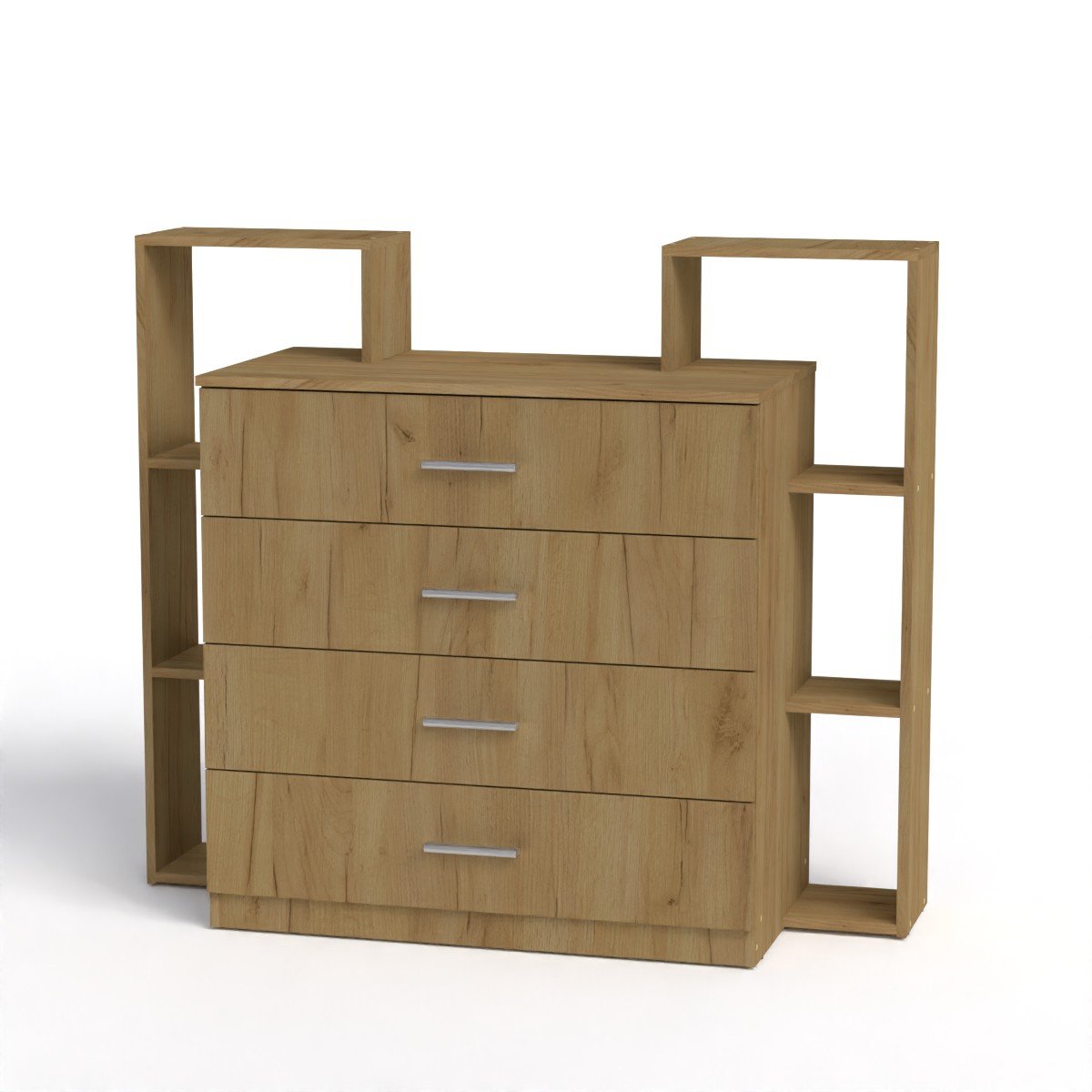 Комод на 4 ящика Компаніт 4 2 130х47х110 см Дуб крафт золотой (16570)