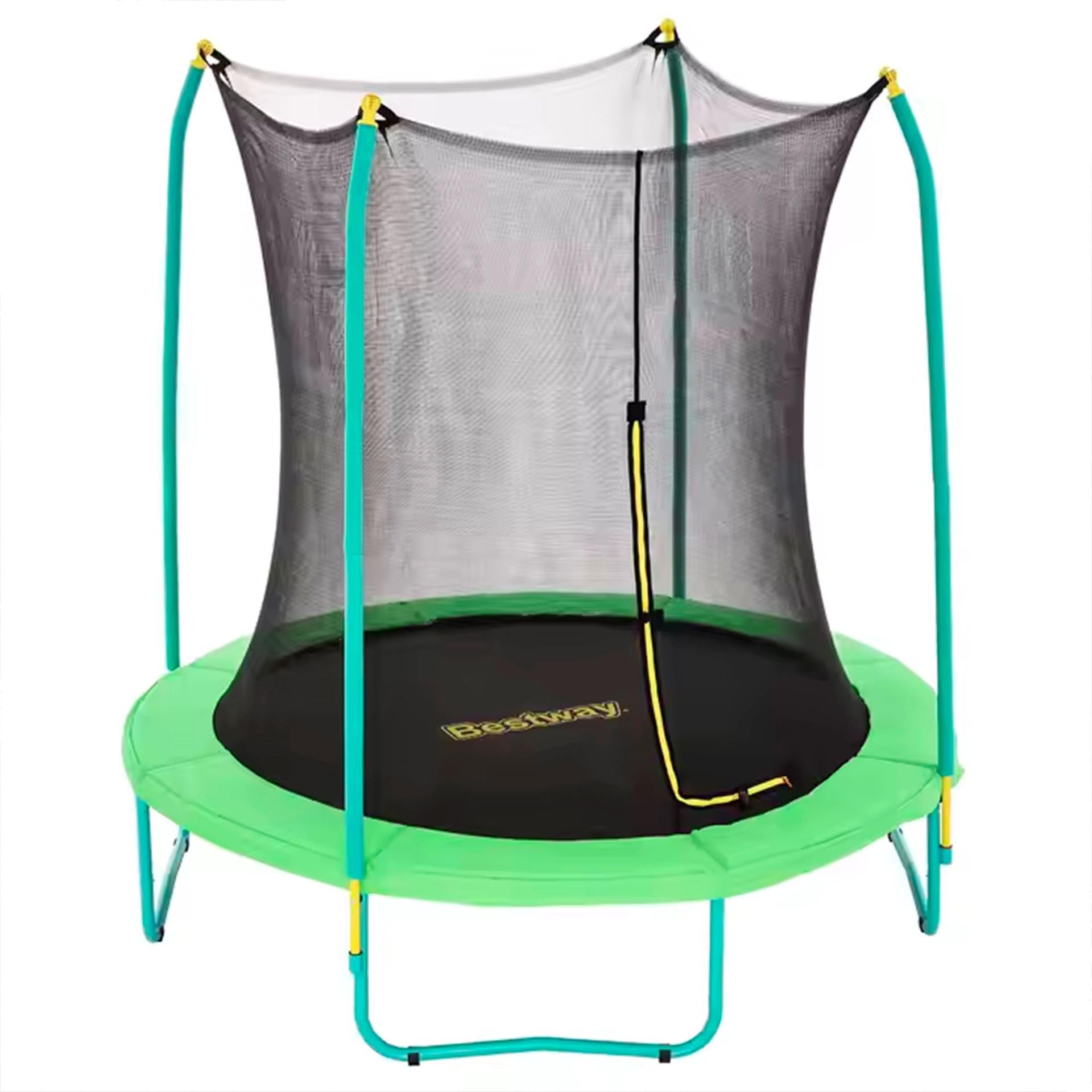 Батут каркасный Bestway 59102 металлический с защитной сеткой 244 см Зеленый (150-7-59102) Батут каркасный Bestway 59102 металлический с защитной сеткой 244 см Зеленый (150-7-59102)