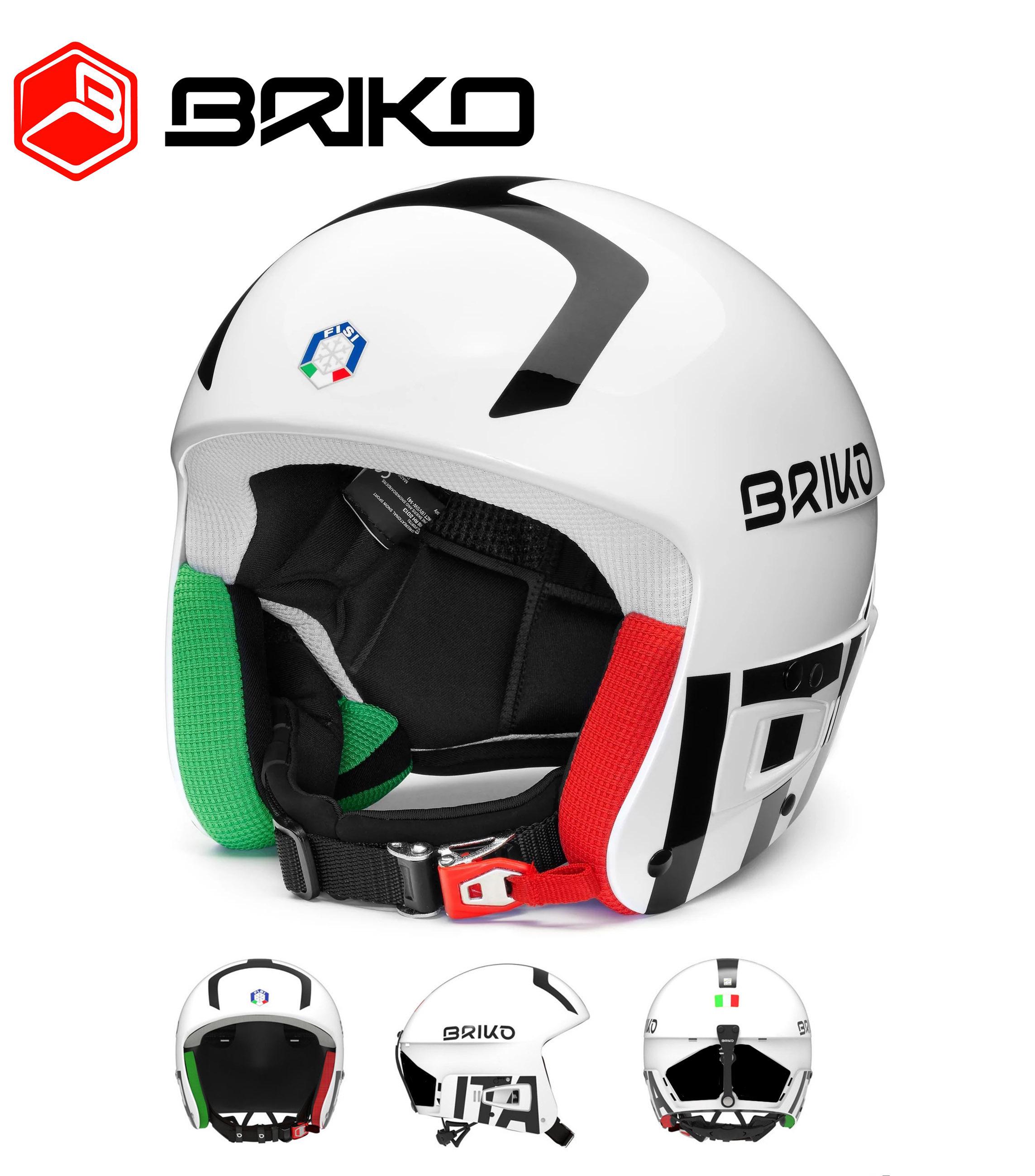 Шлем горнолыжный подростковый Briko Vulcano FIS 6.8 FISI JR S/M White/Black (4884218558-J) - фото 3