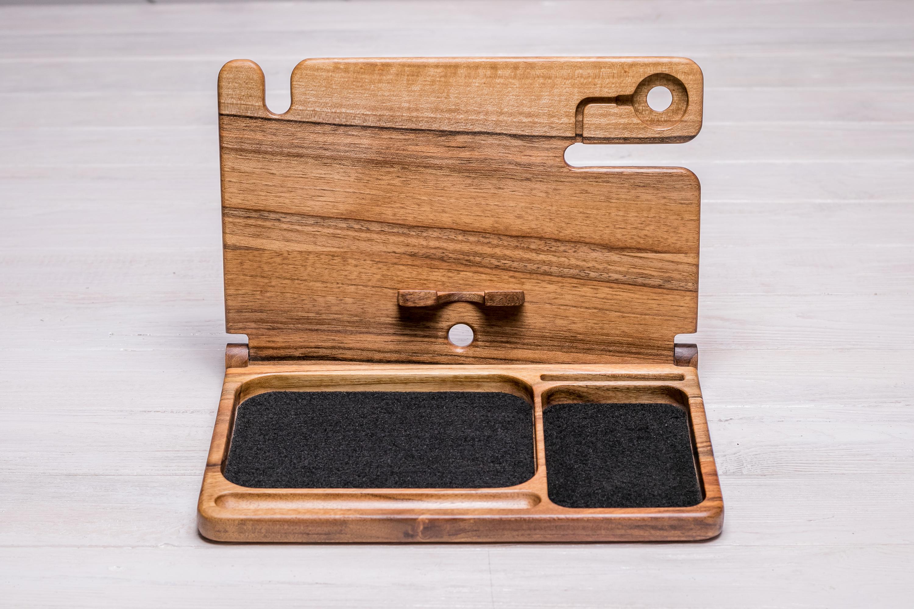 Органайзер EcoWalnut настольный деревянный для телефона и часов Samsung iBook Galaxy (EW-39.3)