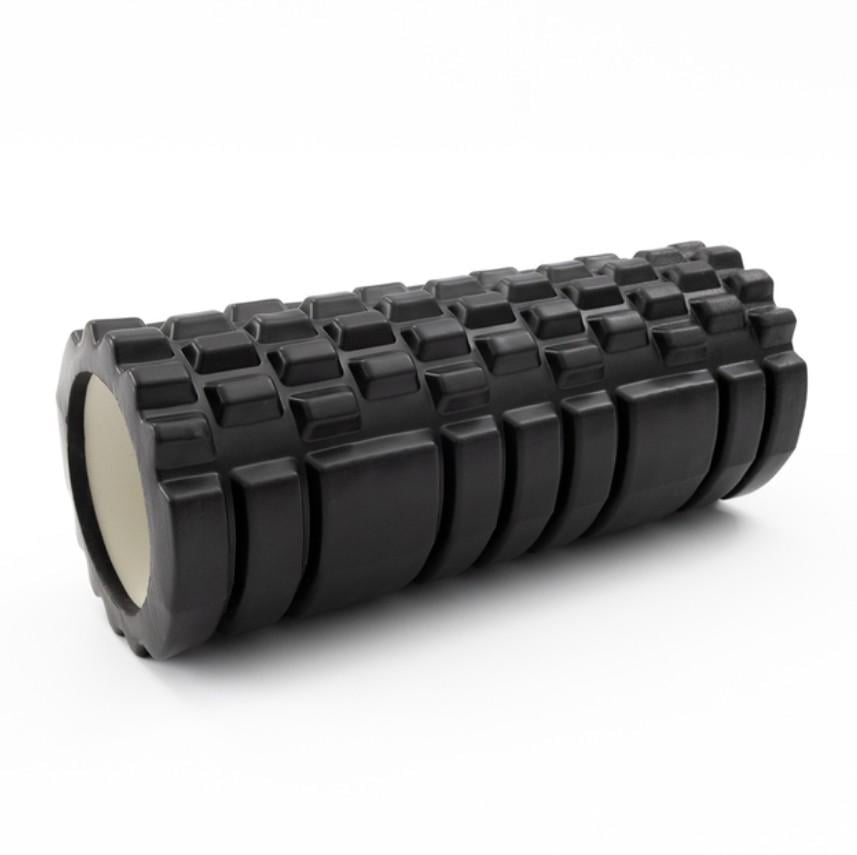 Масажний ролик EVA з шипами 29,5х7,5 см Чорний (29669729)