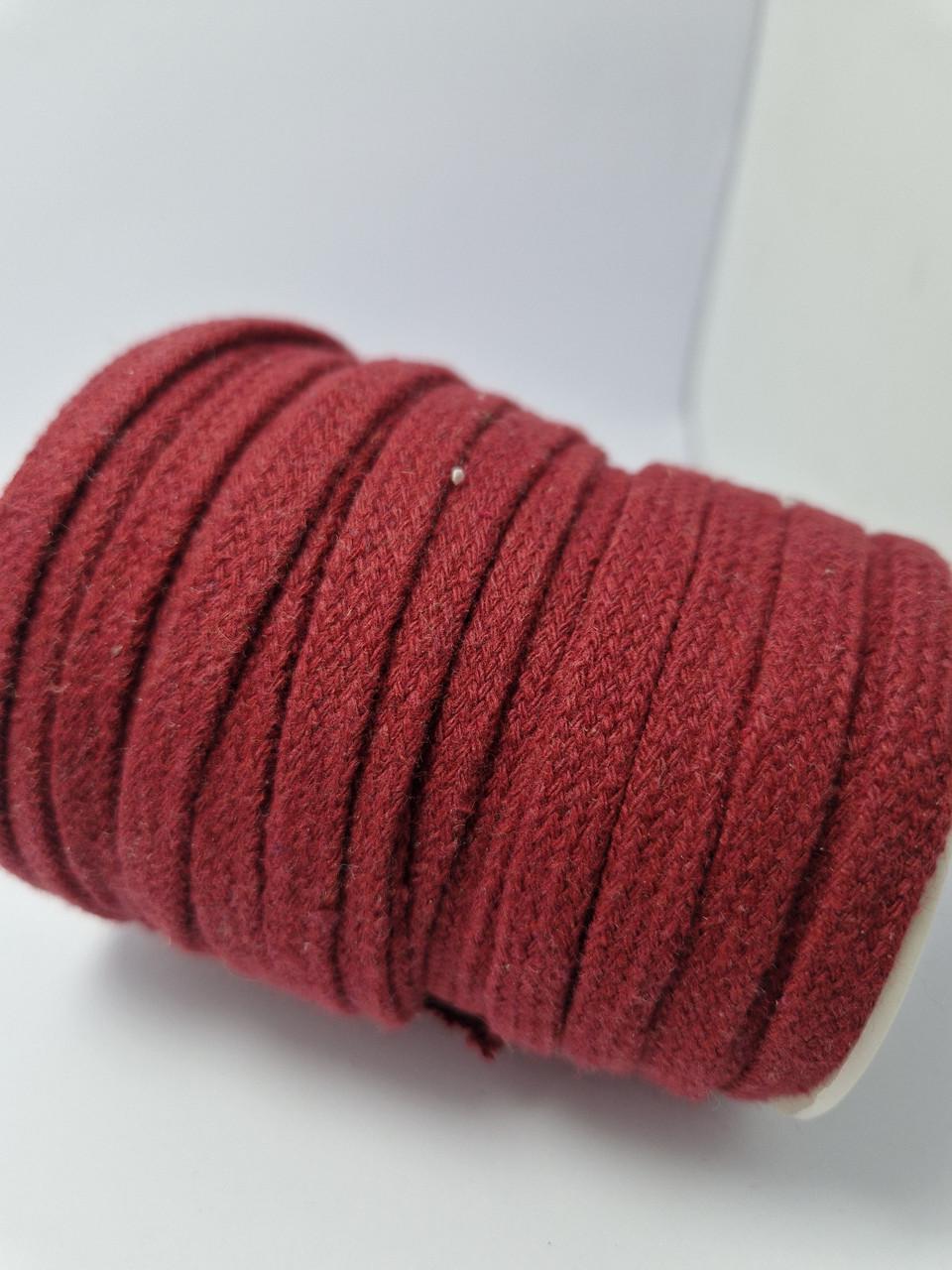 Шнур бавовняний плоский 10 мм Марсала (1855049373)