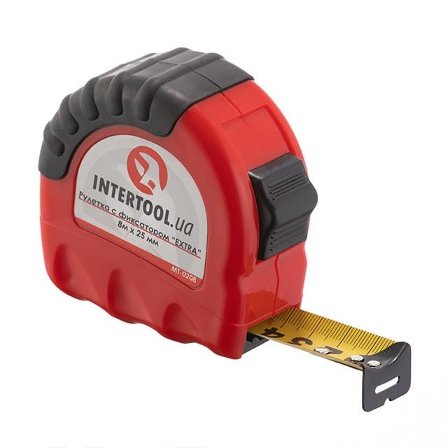 Рулетка Intertool MT-0208 EXTRA с металлической лентой 8 м 25 мм (10194238)