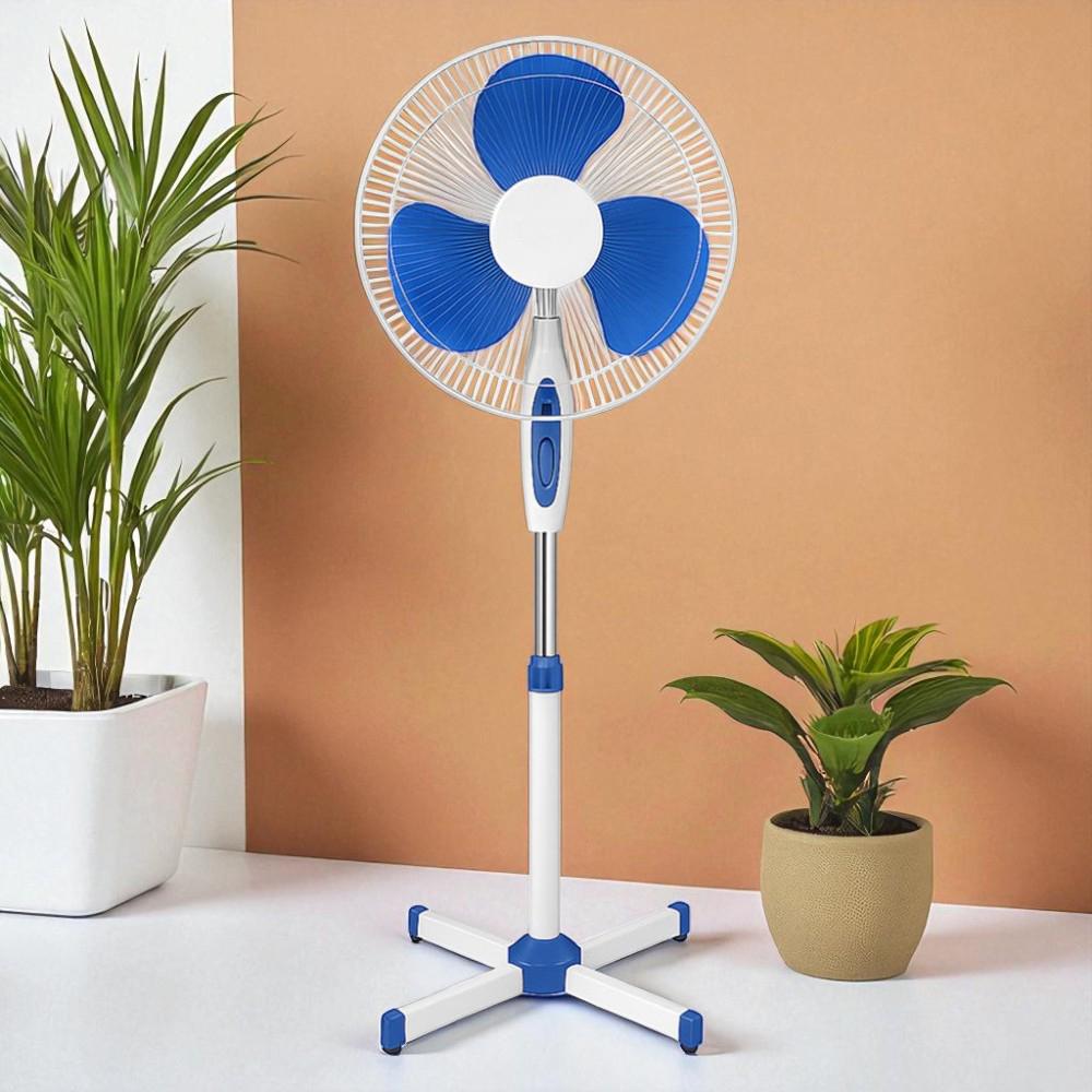 Вентилятор напольный FS-1619 40 см 3 режима телескопическая ножка Синий (27381387)