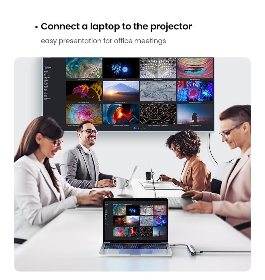 USB-хаб UGREEN Type-C-2x USB 3.0/5 Гбіт/с HDMI 4K 60Hz/RJ45 1 Гбіт/с Type-C PD 100W USB-C Сірий (10919) - фото 14 USB-хаб UGREEN Type-C-2x USB 3.0/5 Гбіт/с HDMI 4K 60Hz/RJ45 1 Гбіт/с Type-C PD 100W USB-C Сірий (10919) - фото 14