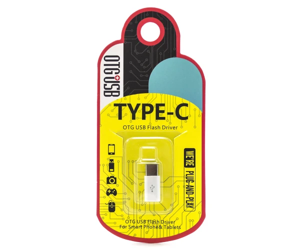 Переходник Otg C&Q Plastic Micro USB Type-C Белый