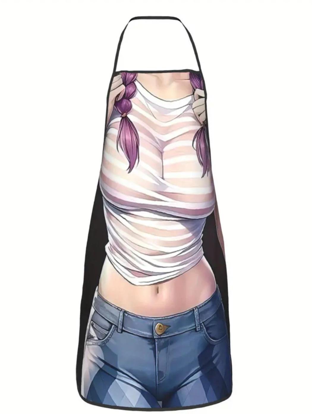Фартук с приколом для женщин девочка с косичками 80x60 см Разноцветный (50162) - фото 4 Фартук с приколом для женщин девочка с косичками 80x60 см Разноцветный (50162) - фото 4