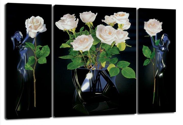 Картина модульная на холсте DK Триптих Розы 50x80 см (TRP-949)