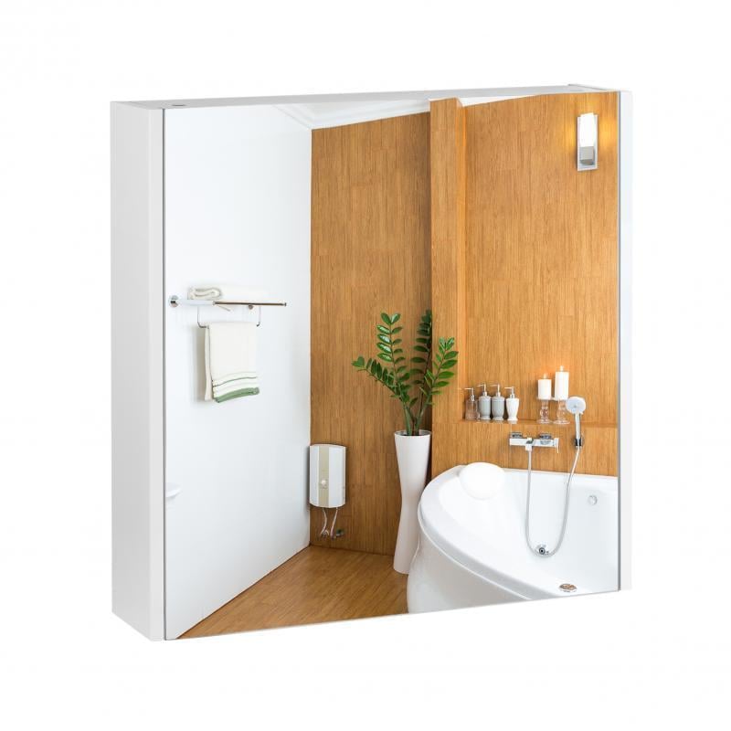 Зеркальный шкаф подвесной Q-tap Scorpio 600х600х145 White QT1477ZP601W