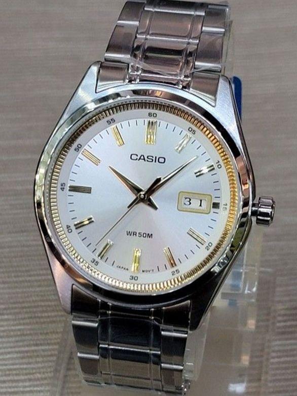 Мужские наручные часы Casio MTP-B180D-7A Timeless Collection со стальным корпусом Белый (2900767105)