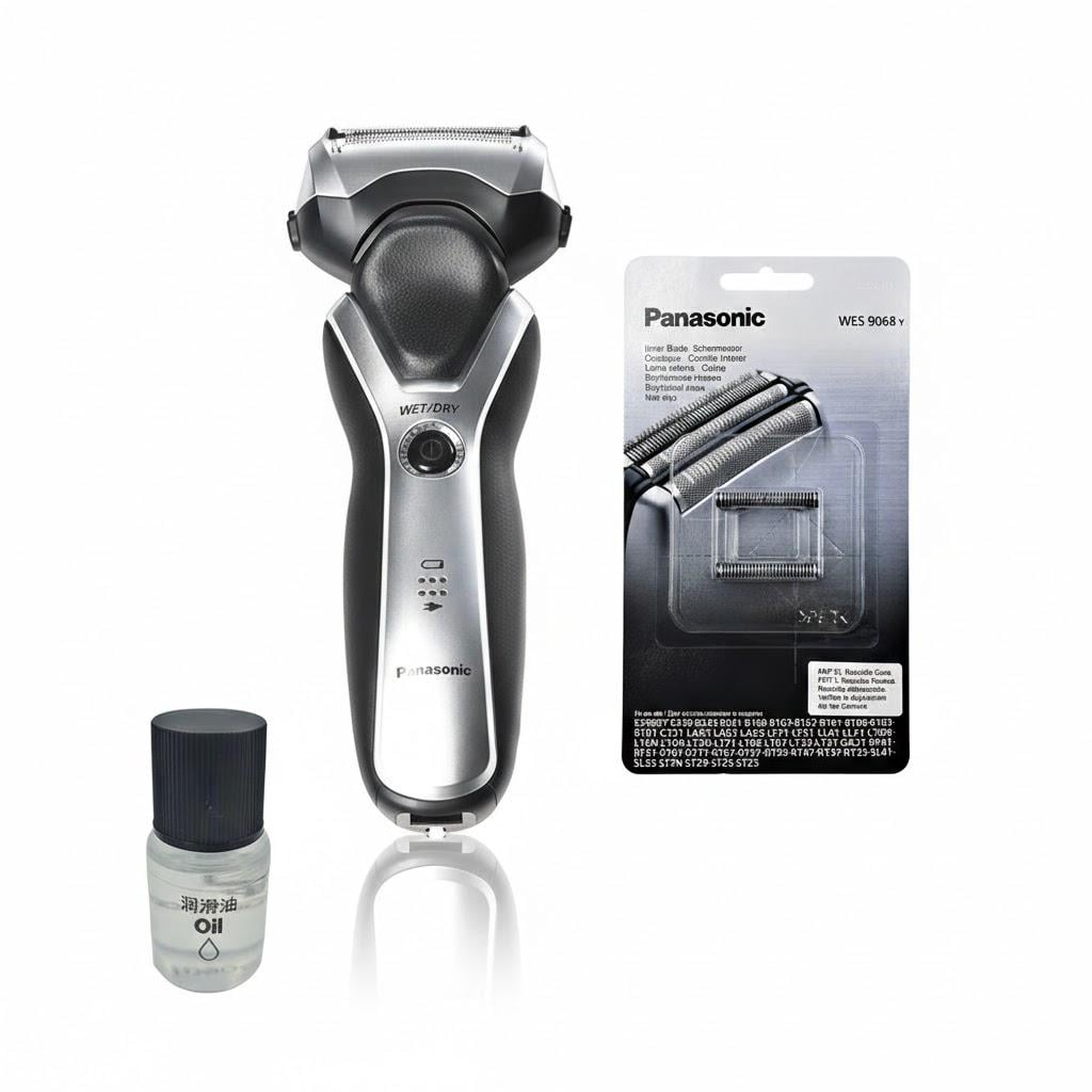 Электробритва Panasonic ES-RT87-S520-AS1 с дополнительным комплектом из лезвия WES-9068Y-1361 и маслом WES-8196X-7911 (32419788)