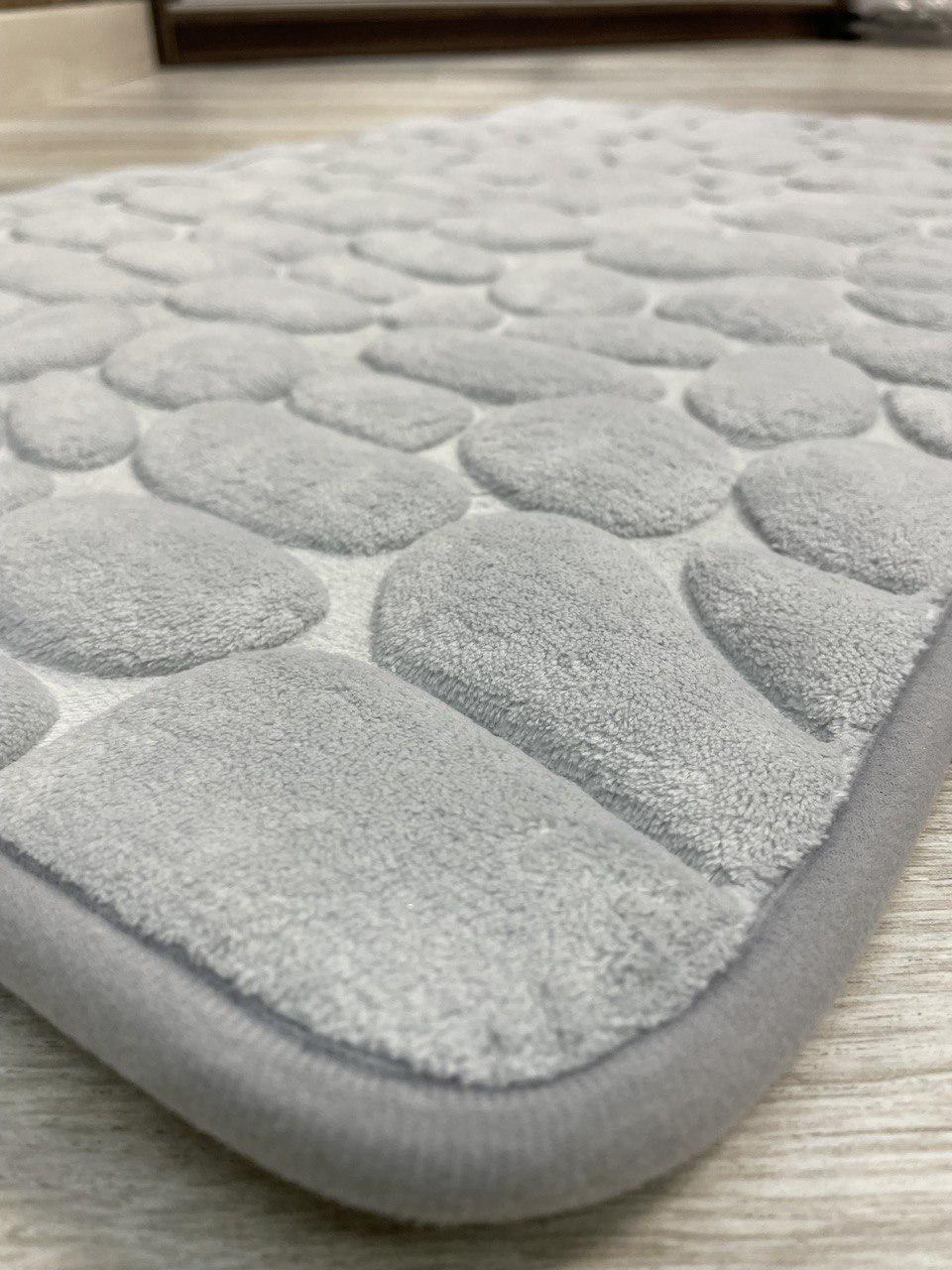 Коврик для ванной Stone Premium Memory Foam 80х50 см Светло-cерый (KS0002) - фото 5 Коврик для ванной Stone Premium Memory Foam 80х50 см Светло-cерый (KS0002) - фото 5