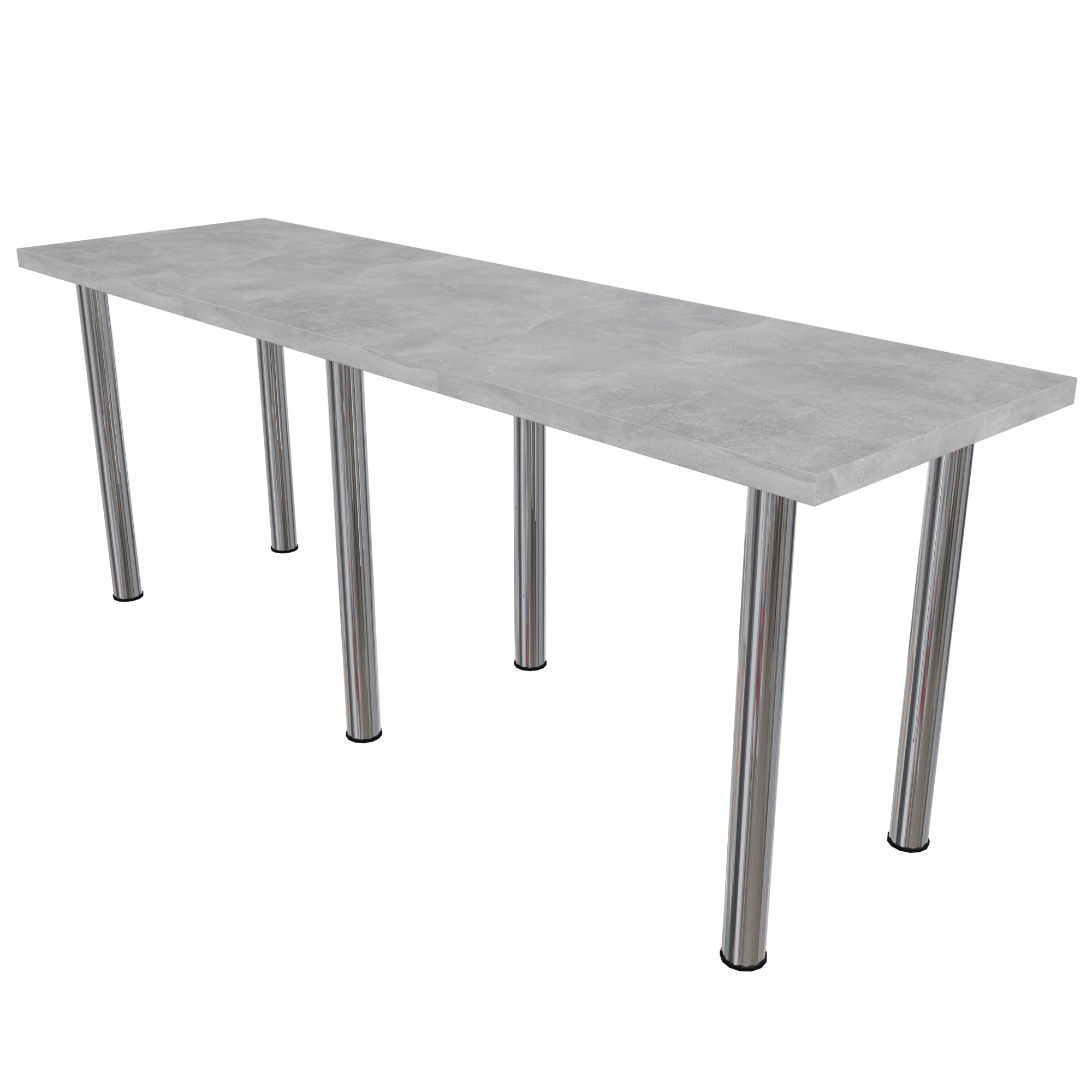 Стол обеденный БРИДЖ 2000х600 Ателье светлый/Хром