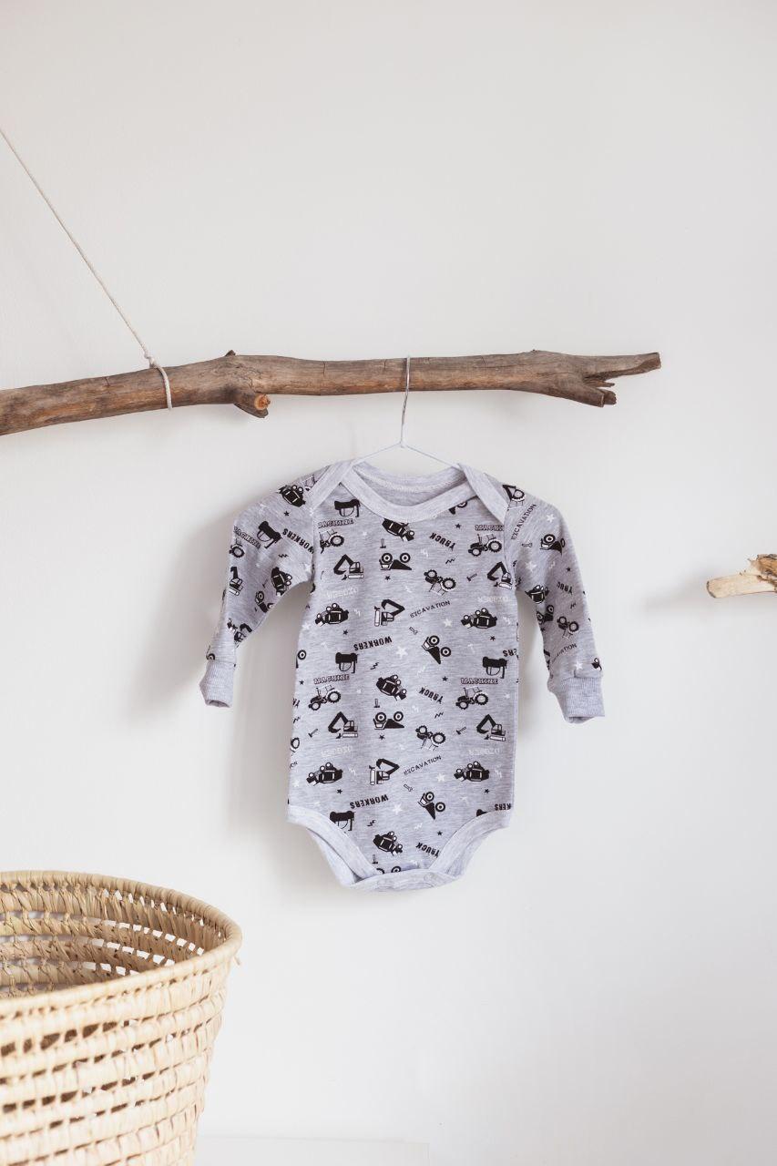 Боди стрейч кулир длинный рукав Техника 80 см (2679532089)