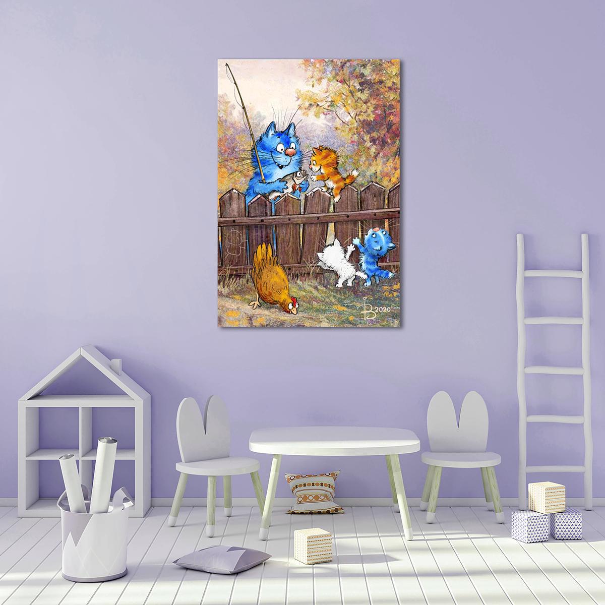 Модульная картина Знакомство с уловом 1 модуль 40х60 см (_rinaz_20201633012)