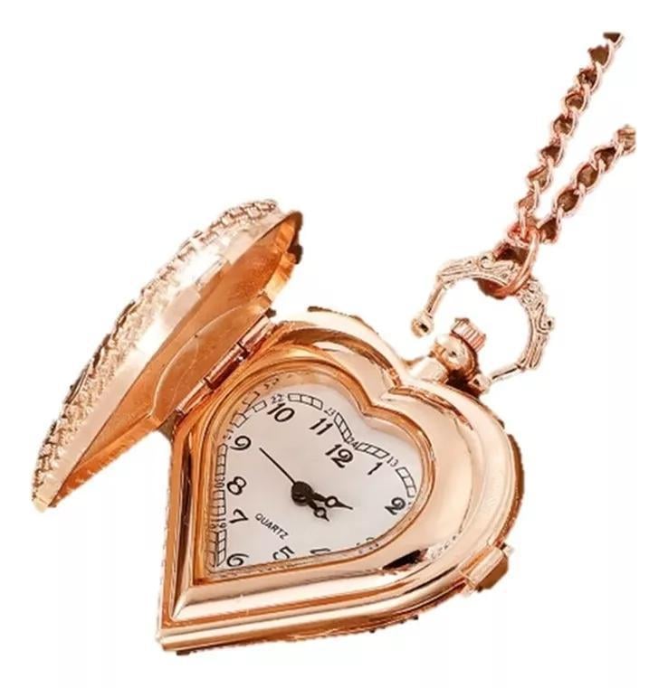 Годинник кишеньковий на ланцюжку у формі серця Love Рожеве золото (2149939280) - фото 10 Годинник кишеньковий на ланцюжку у формі серця Love Рожеве золото (2149939280) - фото 10