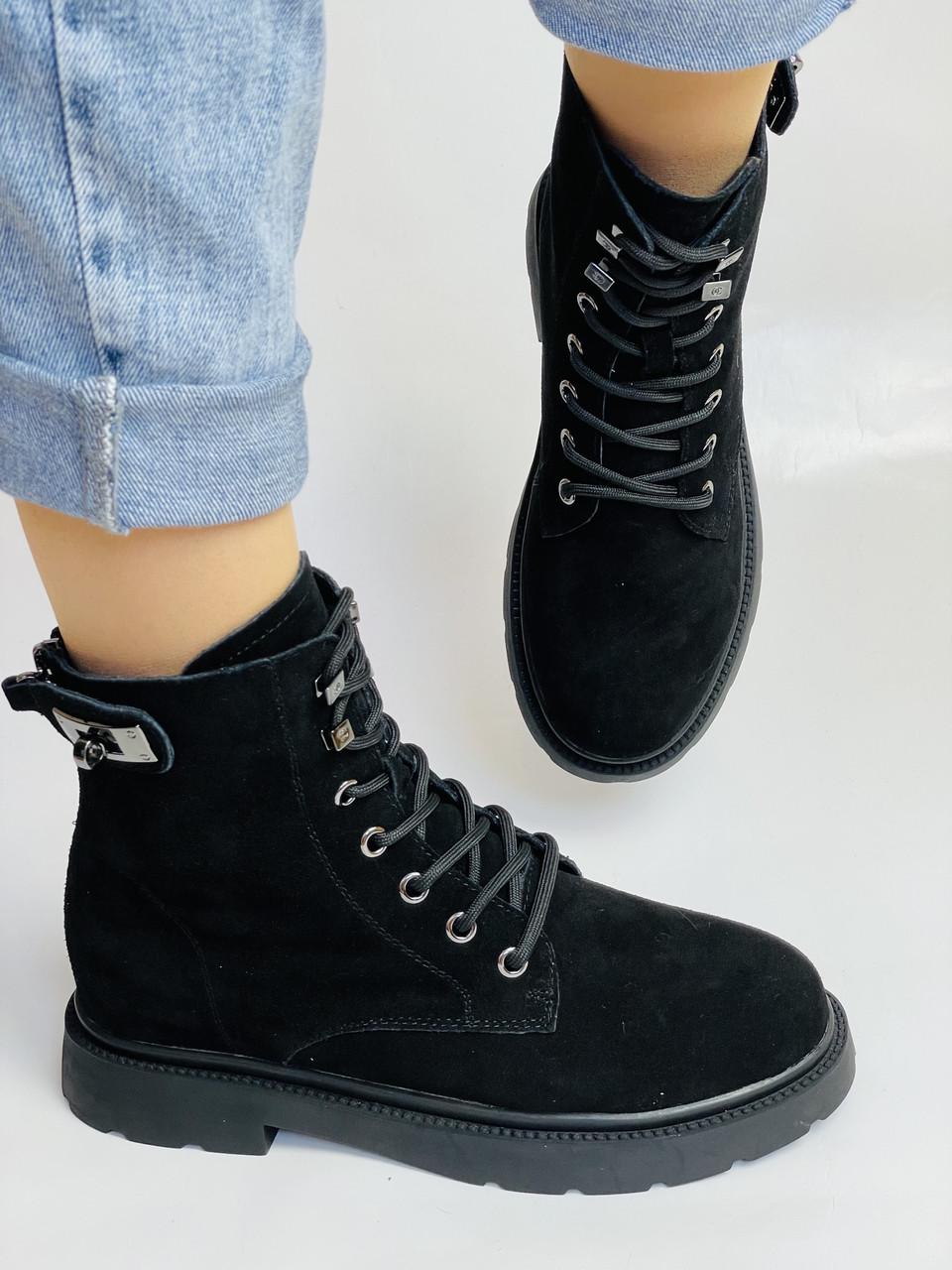 Ботинки женские осенние Erisses р. 38 24.5 см Черный (2652)