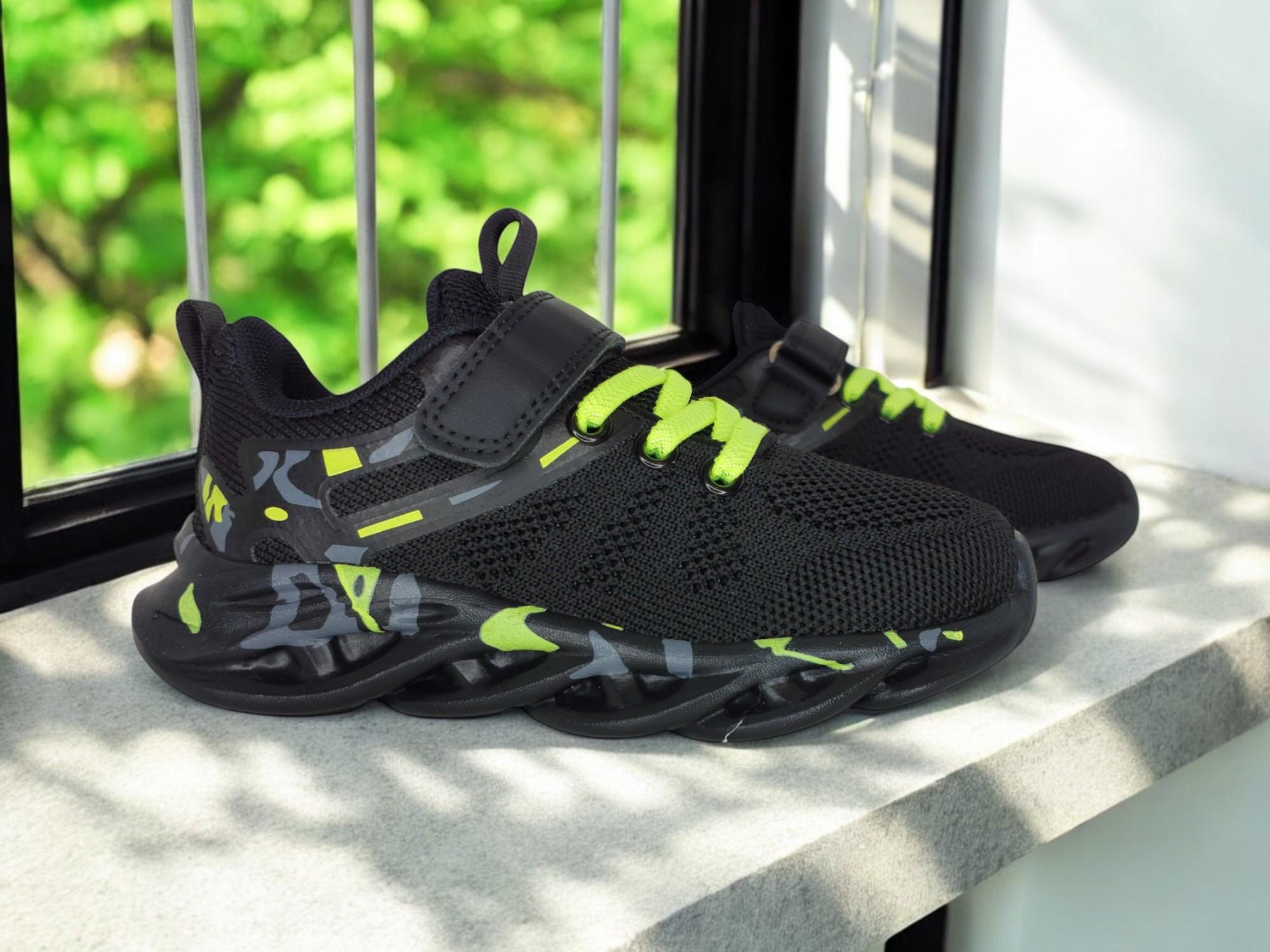 Кросівки Clibee 383BG р.29 Чорно-салатовий (25199628)