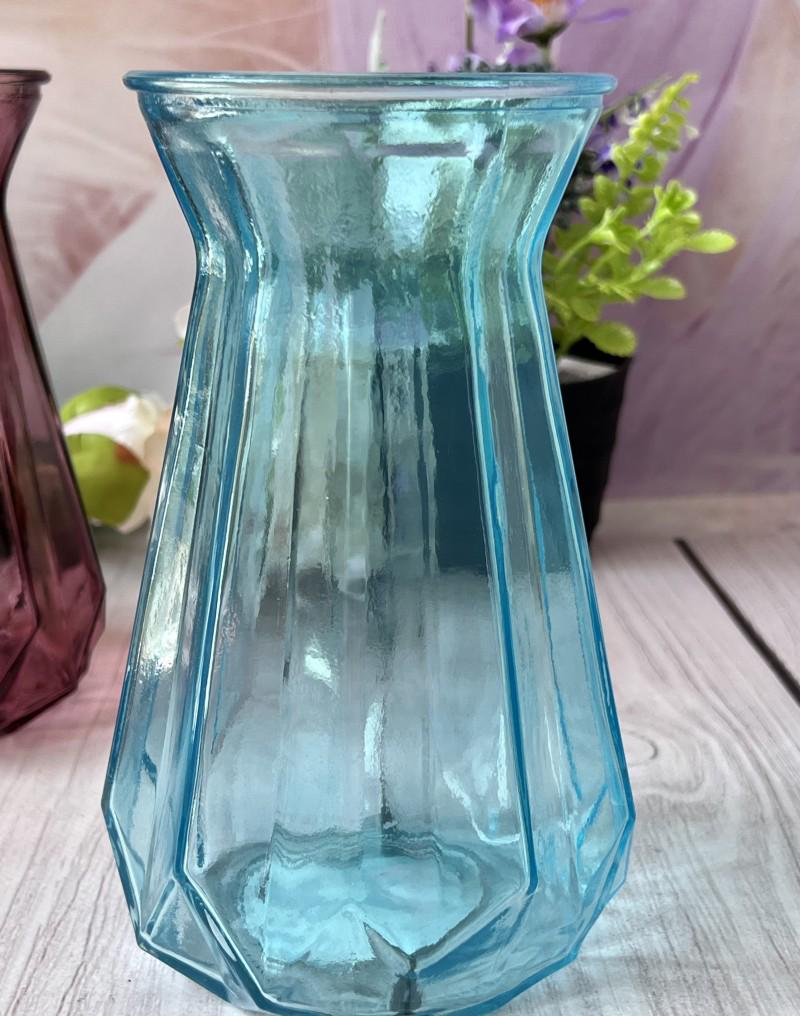 Ваза стеклянная VIVA Ombre 18 см Синий (10976078)